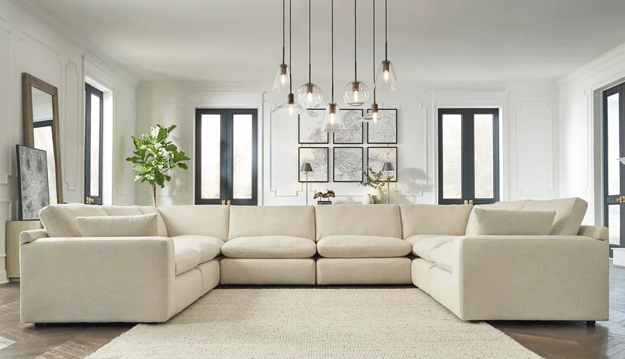 Seccional simétrico de 8 piezas Elyza Linen
