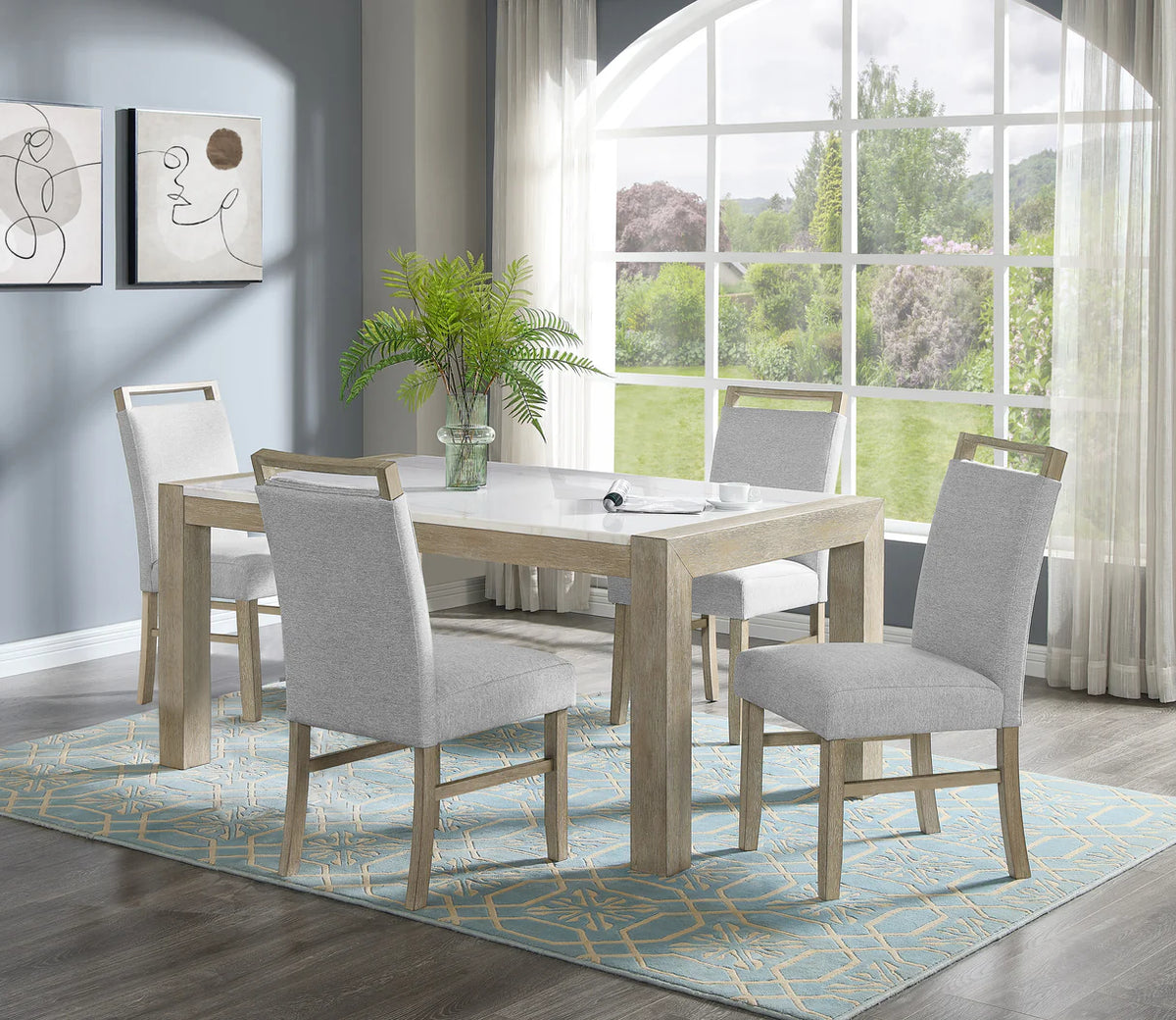 Juego de comedor Dary negro/marrón de altura de mostrador