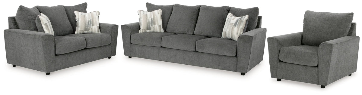 Stairatt Charcoal Living Room Set