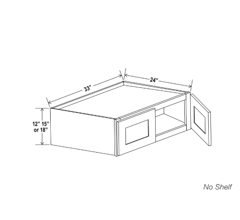 Refrigerador de pared blanco Shaker de 33″ de ancho