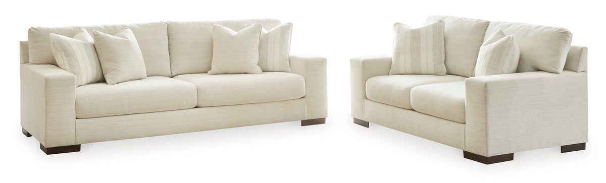 Sofá y loveseat Maggie en abedul