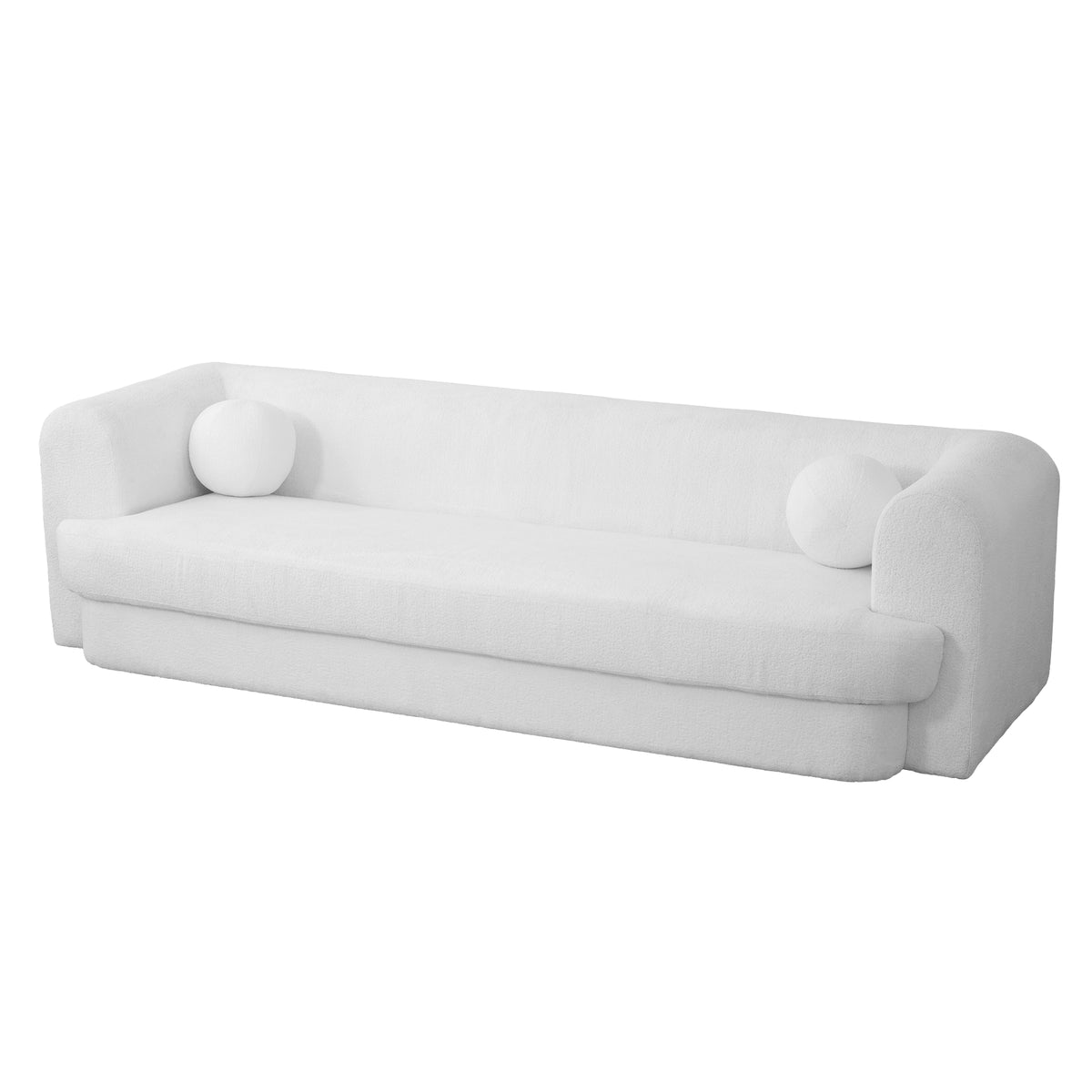 Sherpa Upholstered Wide Seat Sofa