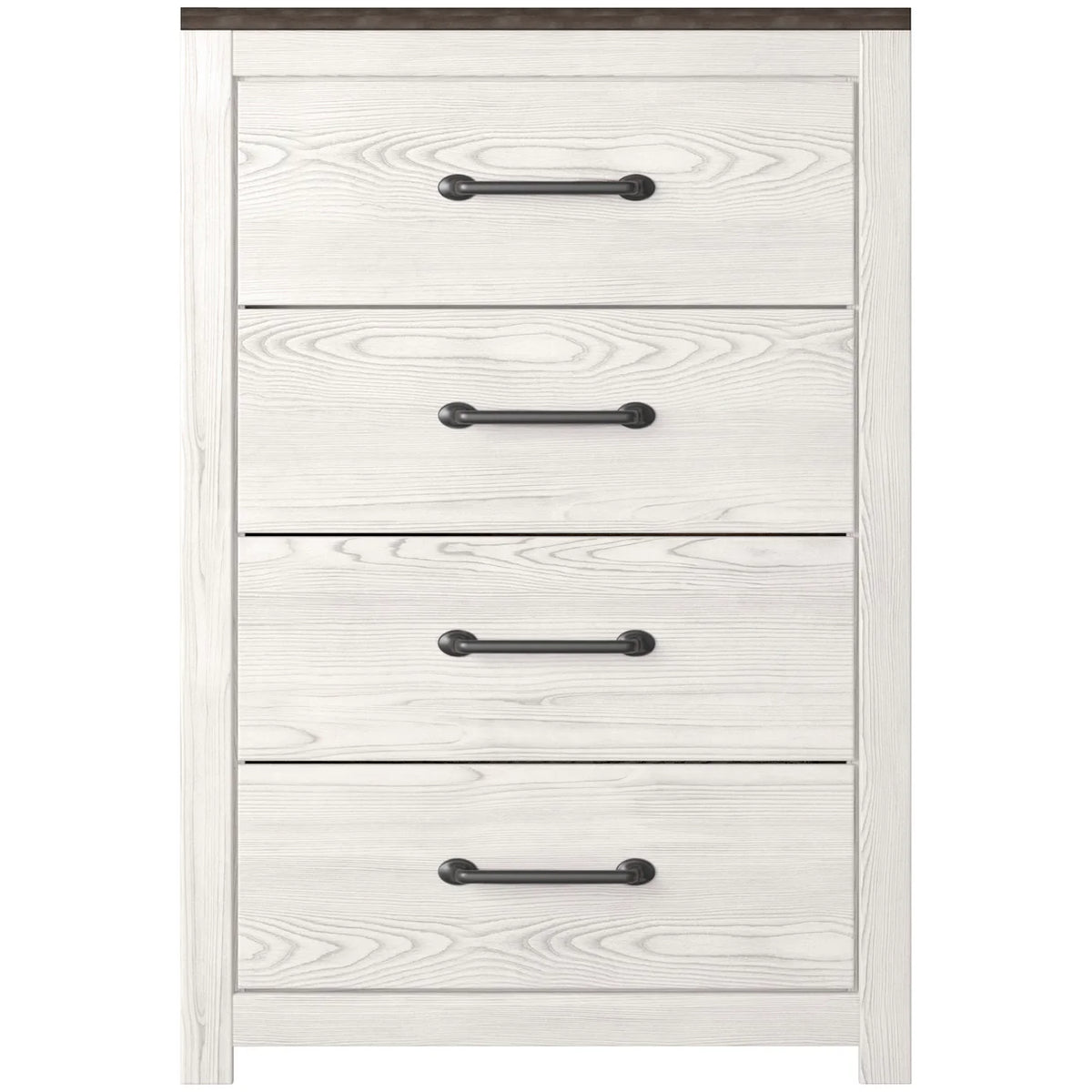 Juego de dormitorio juvenil con paneles en blanco y gris Gerridan