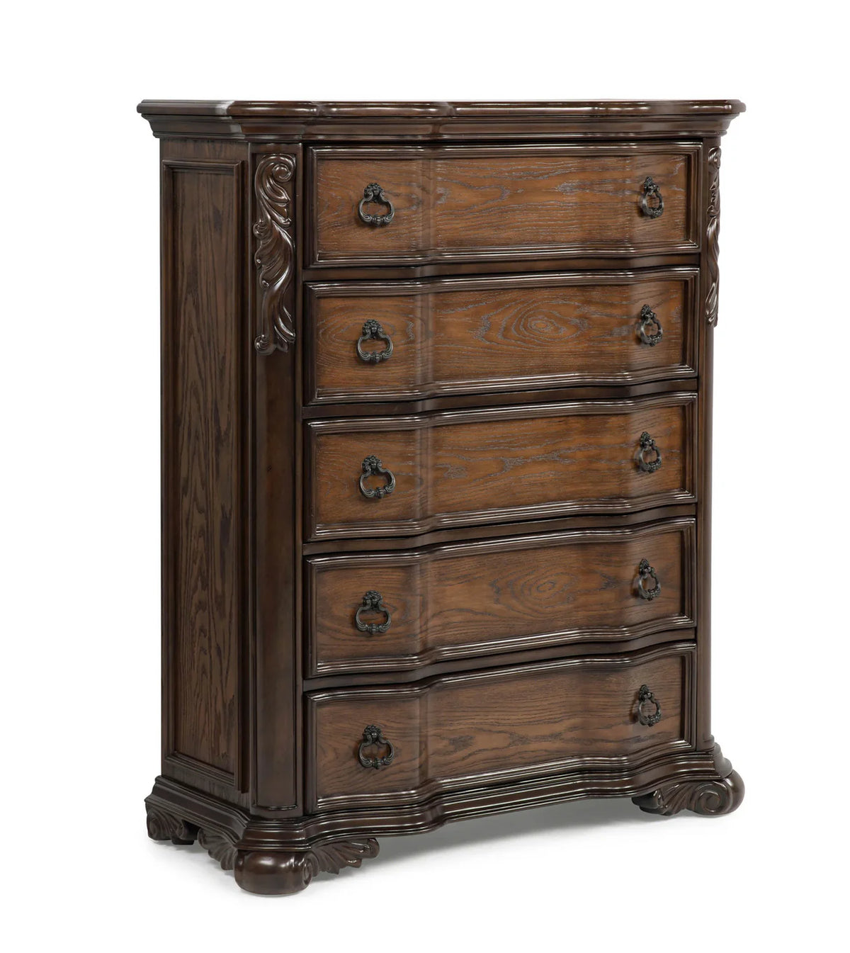 Juego de dormitorio tapizado con panel Ludwig Brown