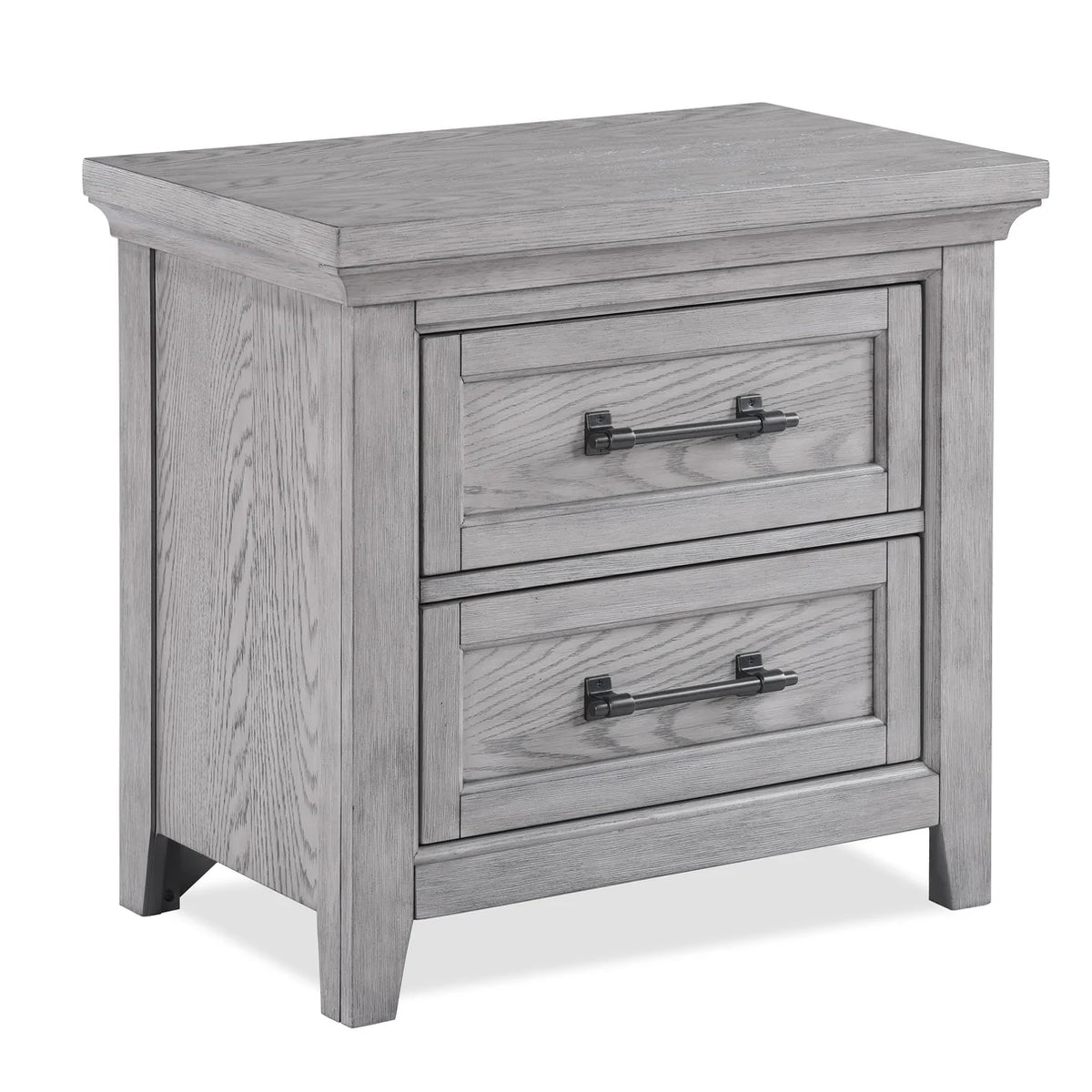 Juego de dormitorio Beckett Rustic Gray con panel de banco al pie de la cama