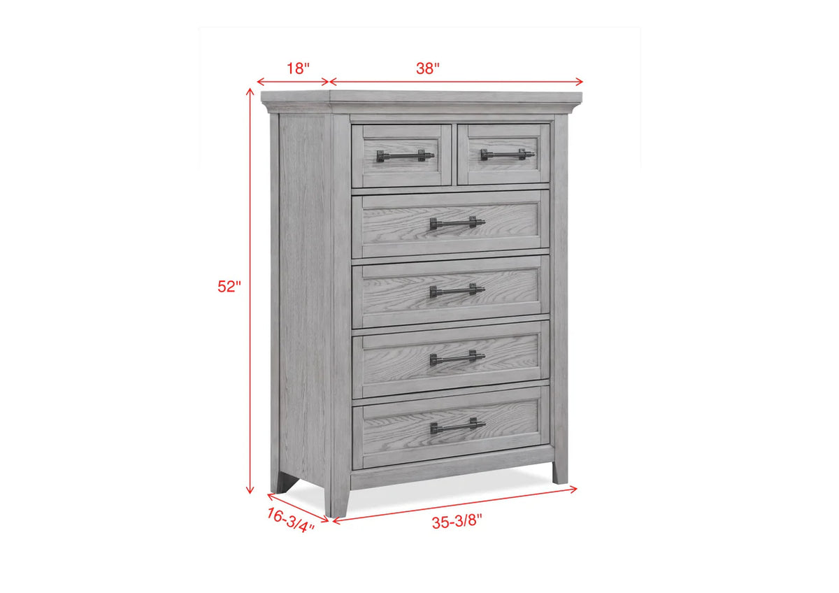 Juego de dormitorio Beckett Rustic Gray con panel de banco al pie de la cama