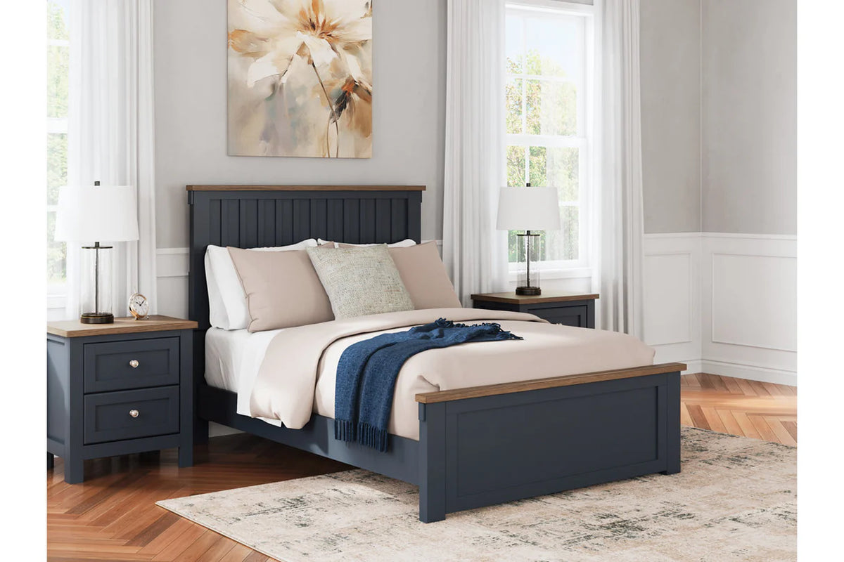 Landocken Brown/Blue Youth Panel Bedroom Set
