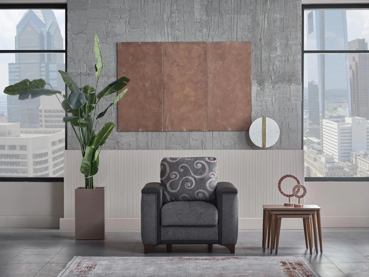 Juego de sala Charlotte Modern Anthracite