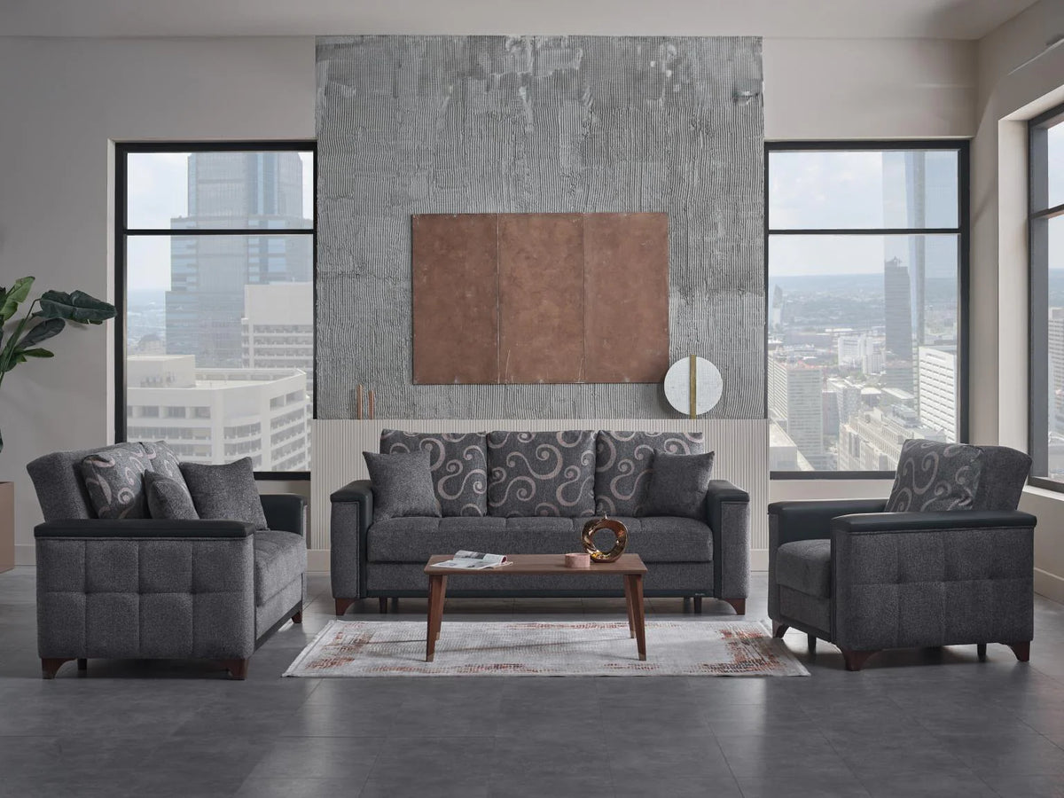 Juego de sala Charlotte Modern Anthracite