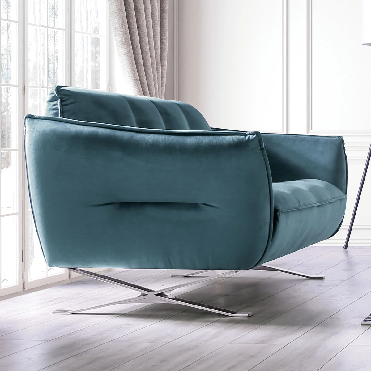 Civellutino Teal Living Room Set