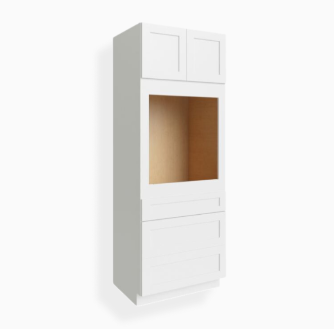 Armario despensa con horno Shaker blanco de 30″ de ancho