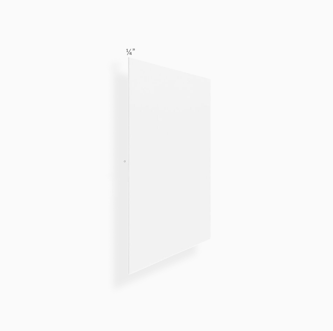 Panel de chapa de piel alta Shaker blanco