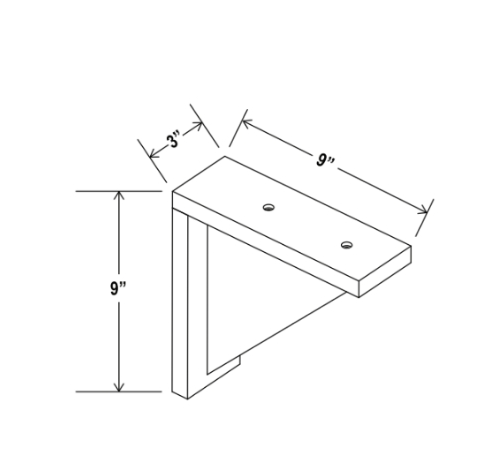 Gray Shaker Corbel