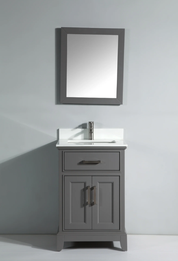 Juego de tocador de baño con lavabo individual Genoa de 24"