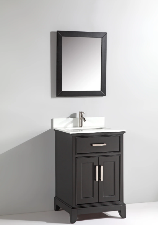 Juego de tocador de baño con lavabo individual Genoa de 24"