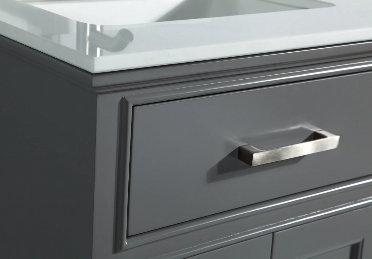 Conjunto de tocador de baño con lavabo individual Genoa de 30"