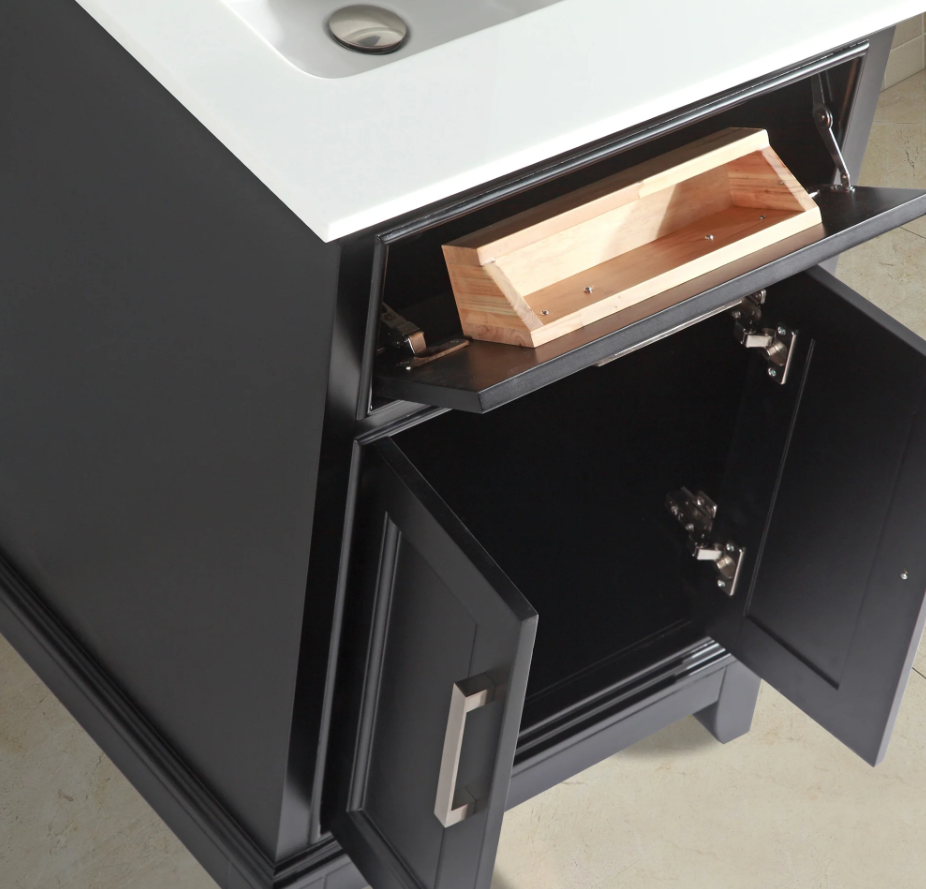 Conjunto de tocador de baño con lavabo individual Genoa de 30"