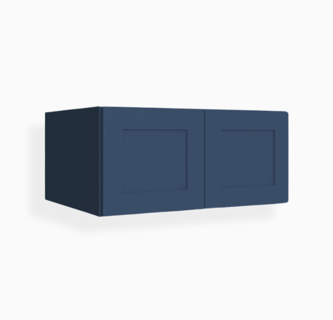 Navy Blue Shaker 36″ W Refrigerator Wall Cabinet