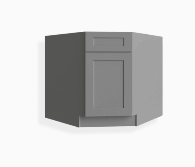Mueble base para fregadero de esquina estilo Shaker gris