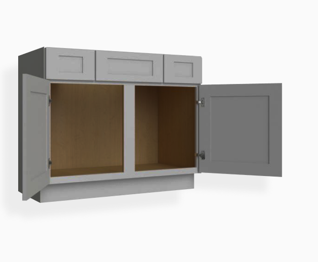 Gray Shaker Vanity Combo Cabinet