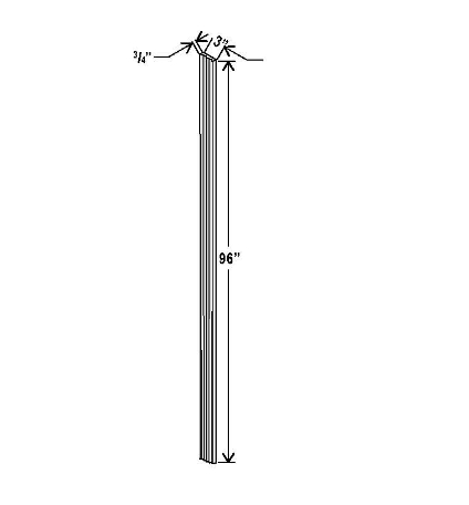 Gray Shaker Tall Fluted Filler