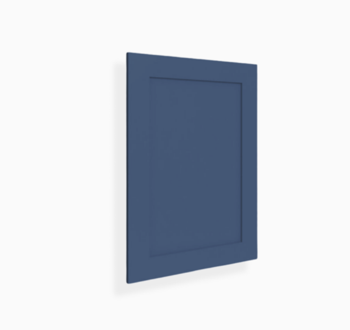 Panel de chapa de piel con base Shaker azul marino