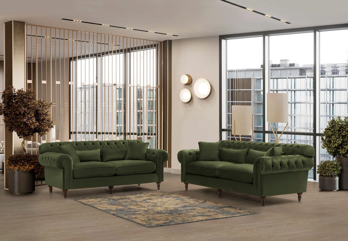 Eva Luxury Chesterfield Sofa 81"
