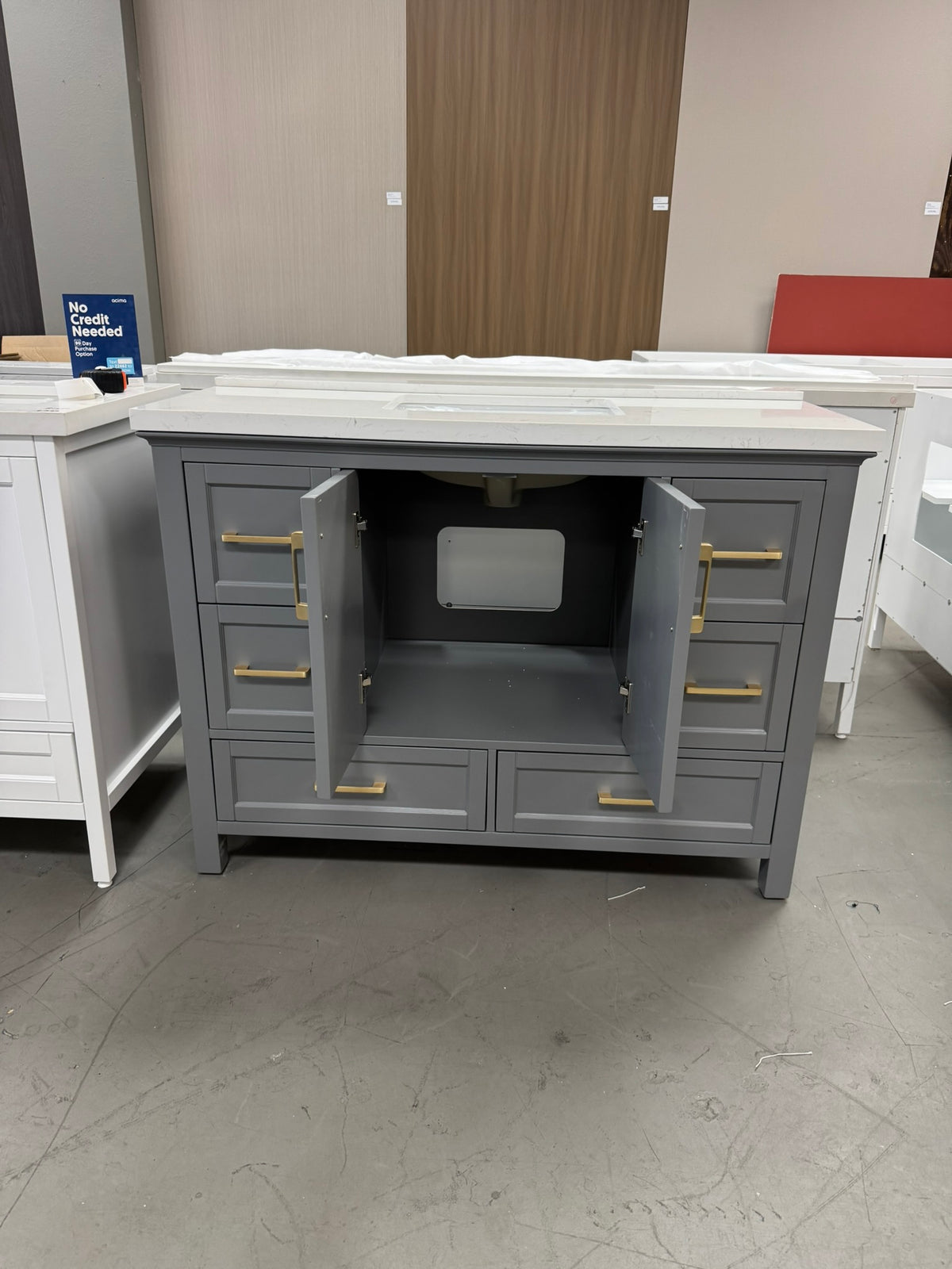 Mueble de lavabo individual Carrar de 48 pulgadas
