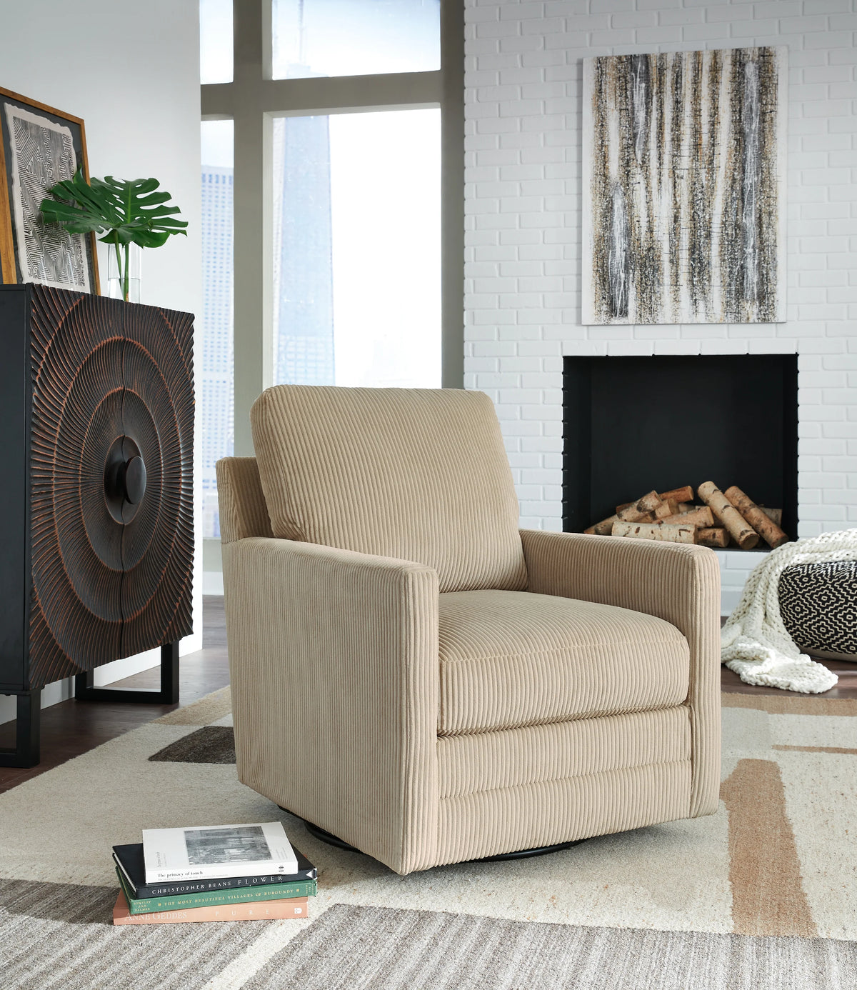 Sillón decorativo giratorio Icaman Sand