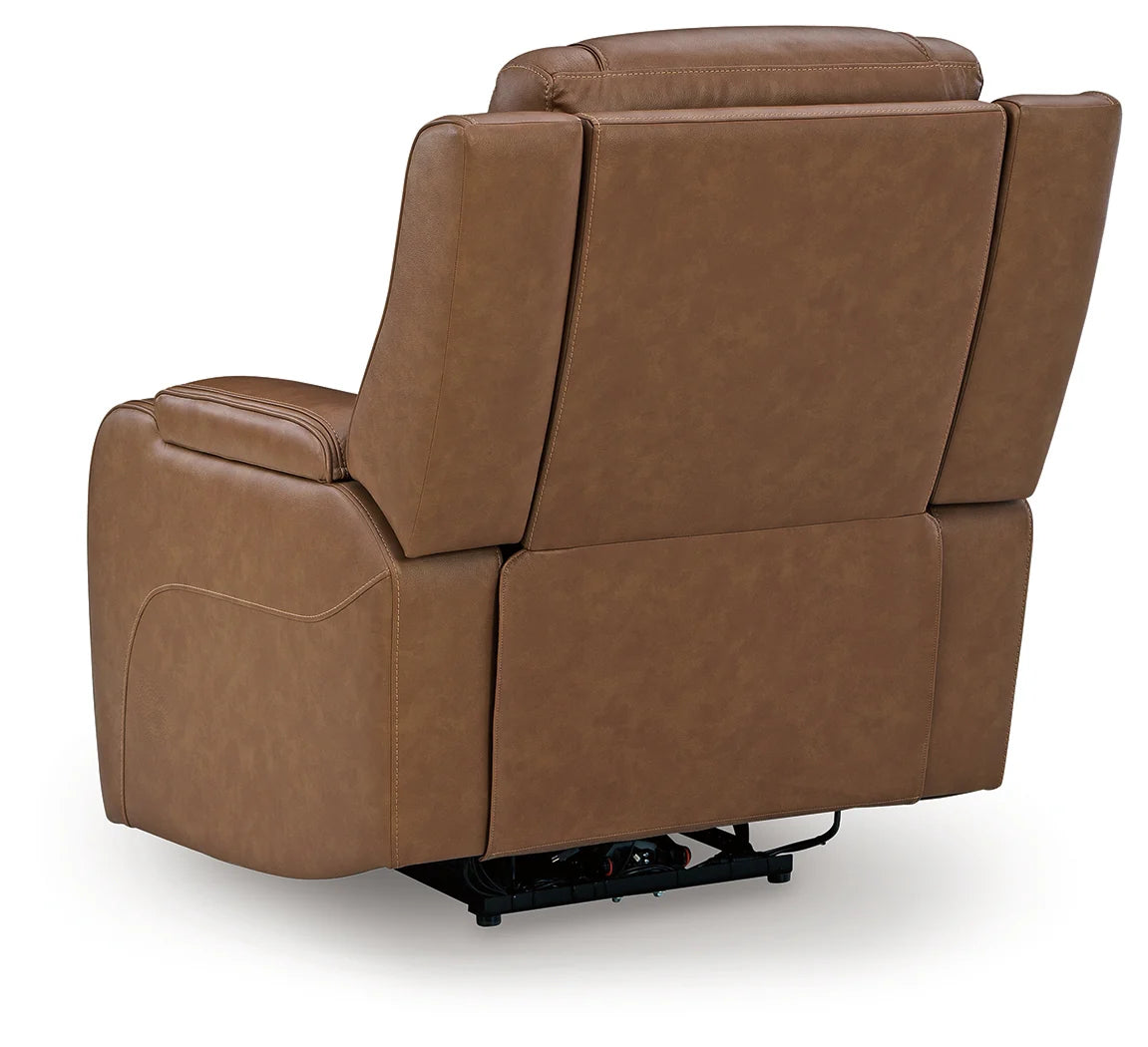 Juego de sala reclinable eléctrico de 3 piezas Knightington Caramel con asientos de audio