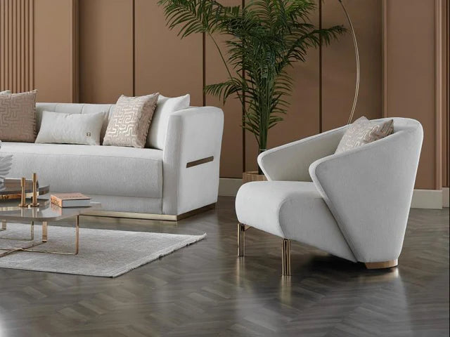 Monroe Merit Cream Living Room Set
