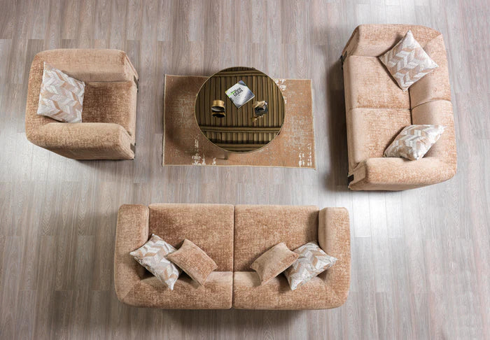Sillón decorativo Brenda Coffee Boucle