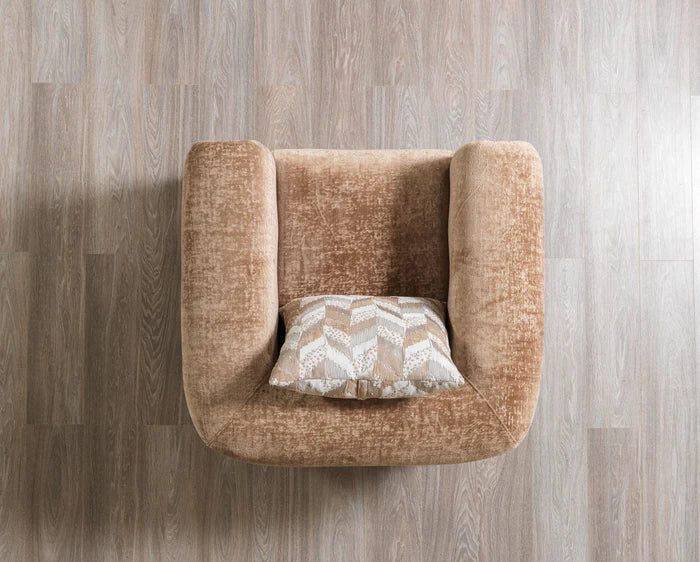 Sillón decorativo Brenda Coffee Boucle