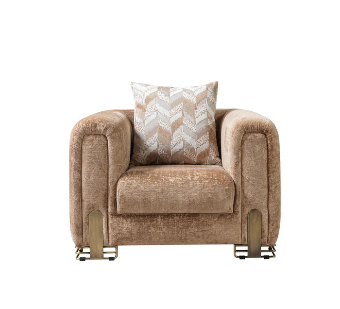 Sillón decorativo Brenda Coffee Boucle