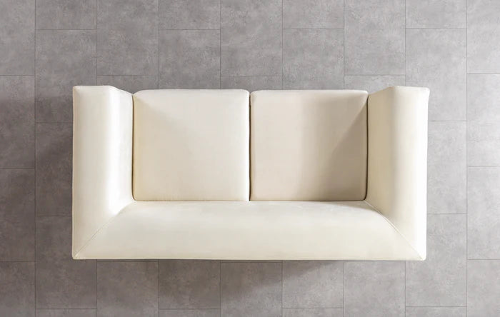 Anica Ivory Velvet Sofa & Loveseat