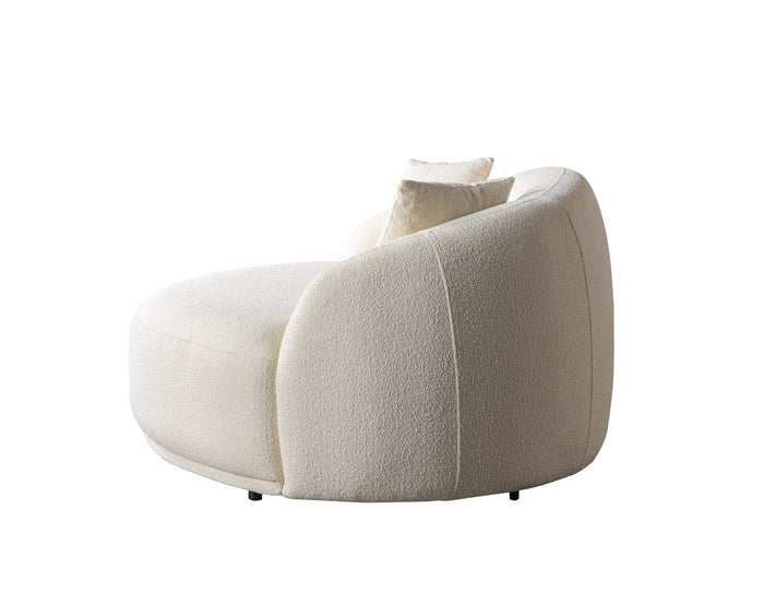 Bonita Ivory Boucle Round Sofa