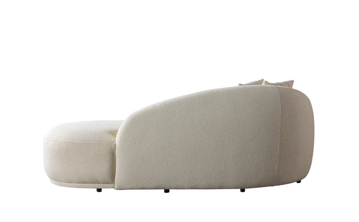 Sofá Chaise Bonita de Boucle Color Marfil