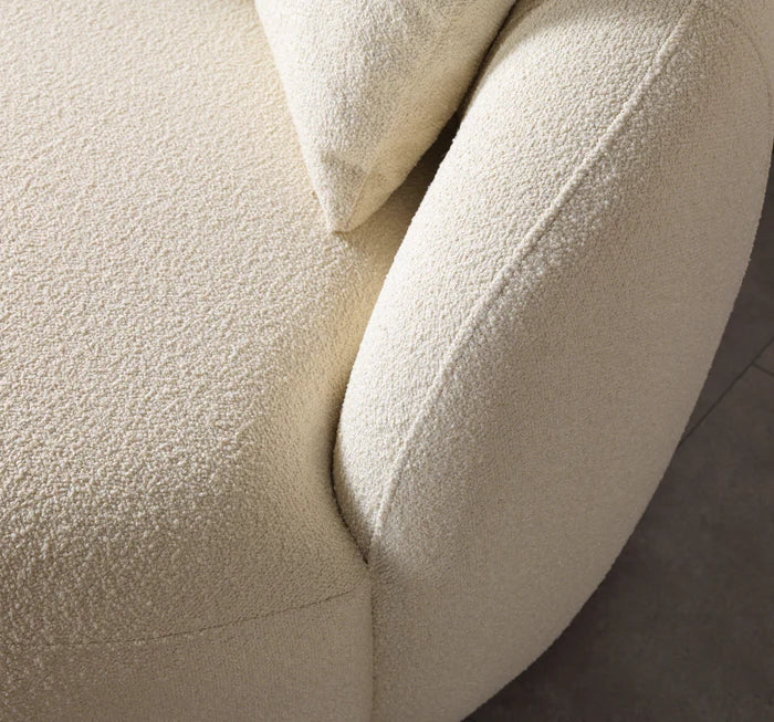 Bonita Ivory Boucle Round Sofa