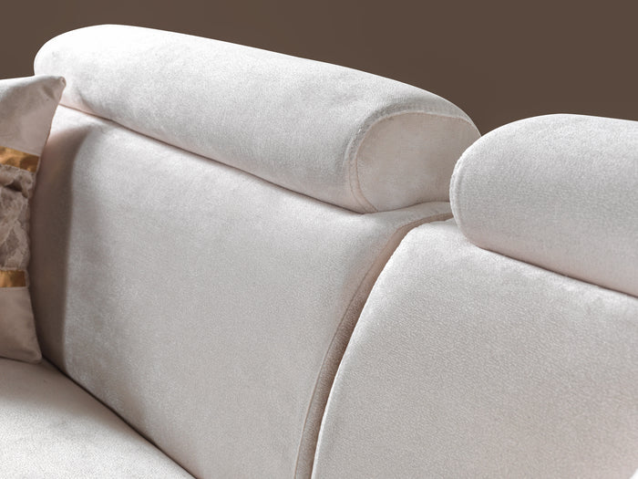 Fabiana Ivory Velvet Loveseat