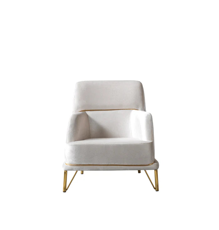 Fabiana Ivory Velvet Chair