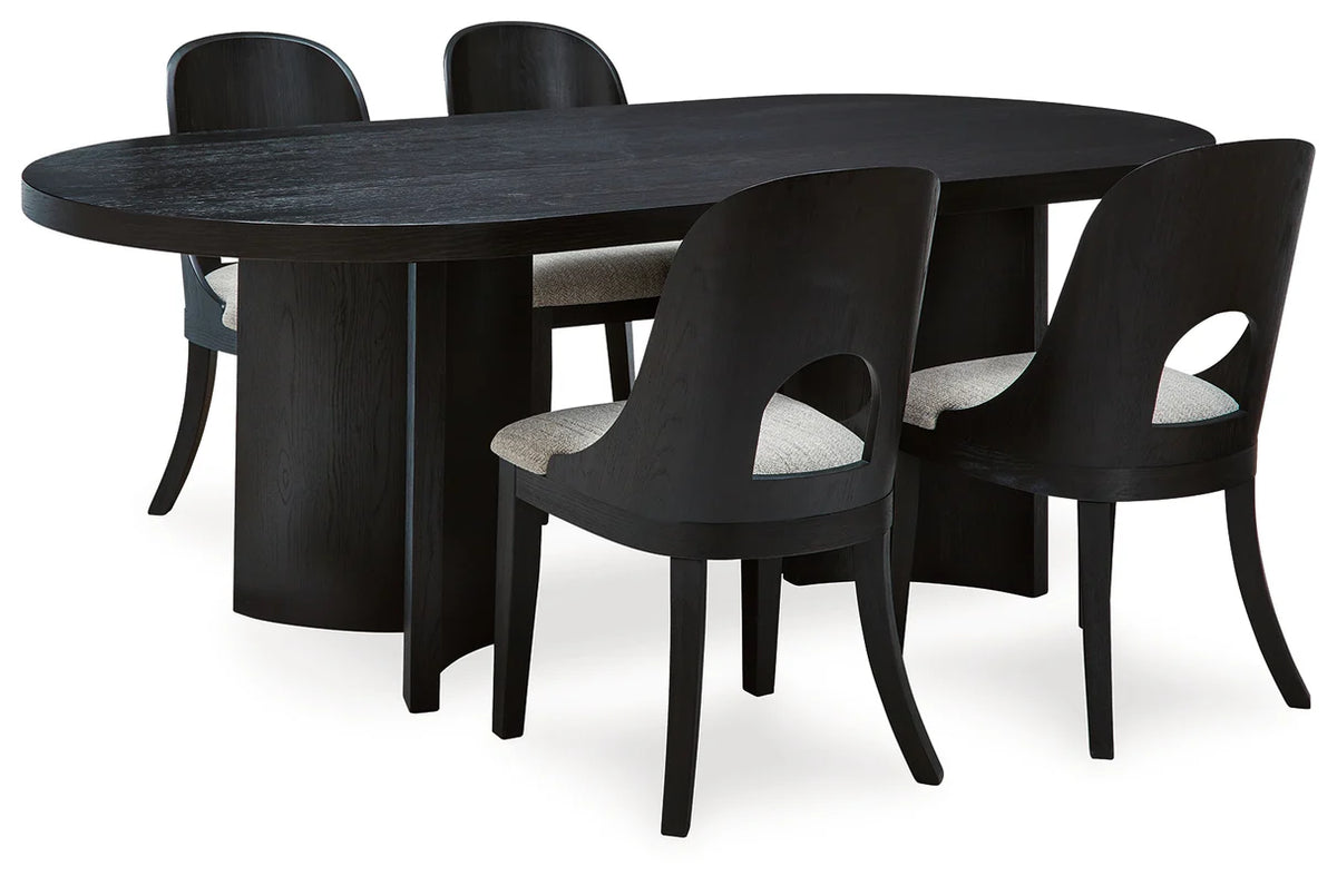 Juego de comedor extensible Ralene marrón medio