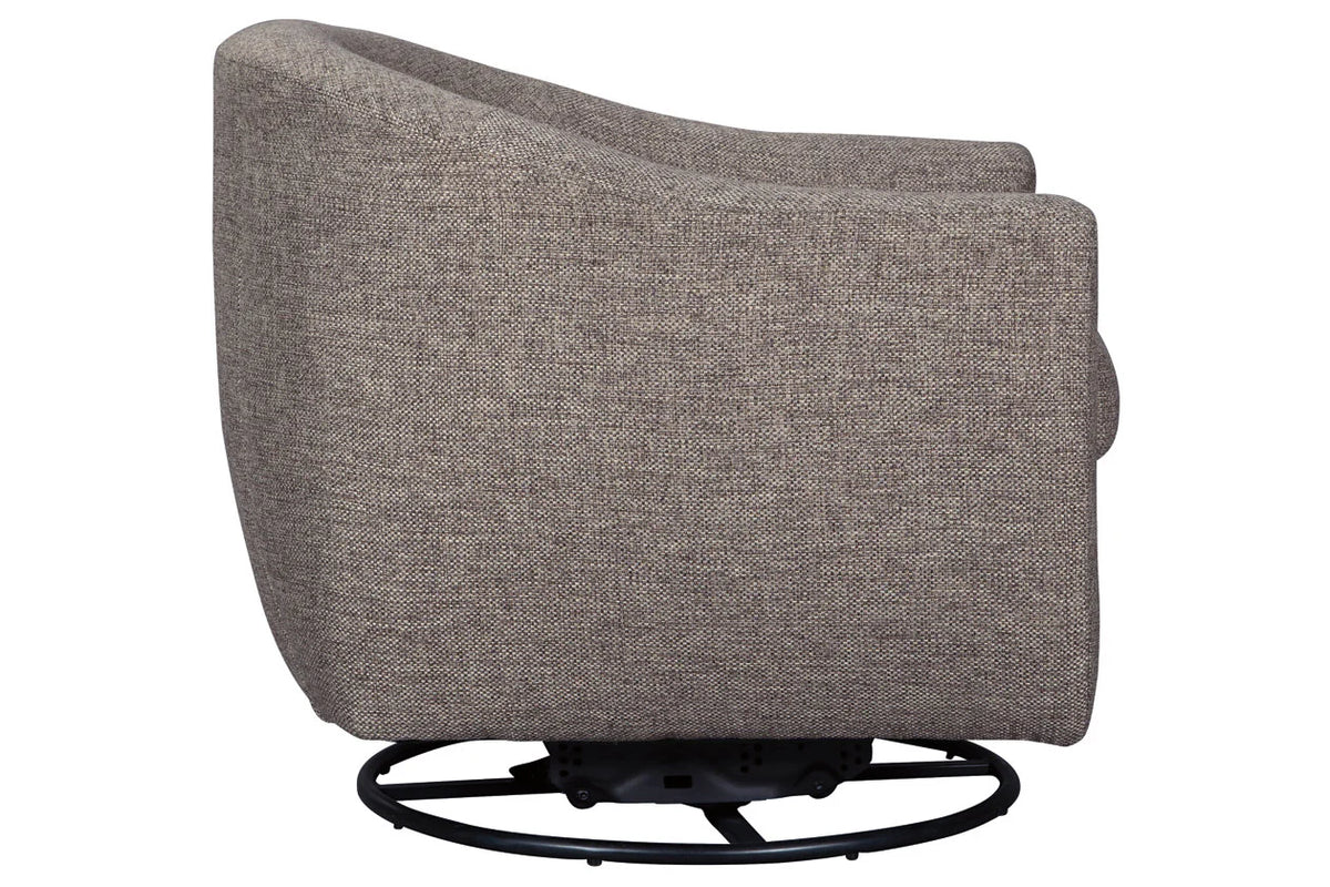 Sillón decorativo giratorio Upshur color topo