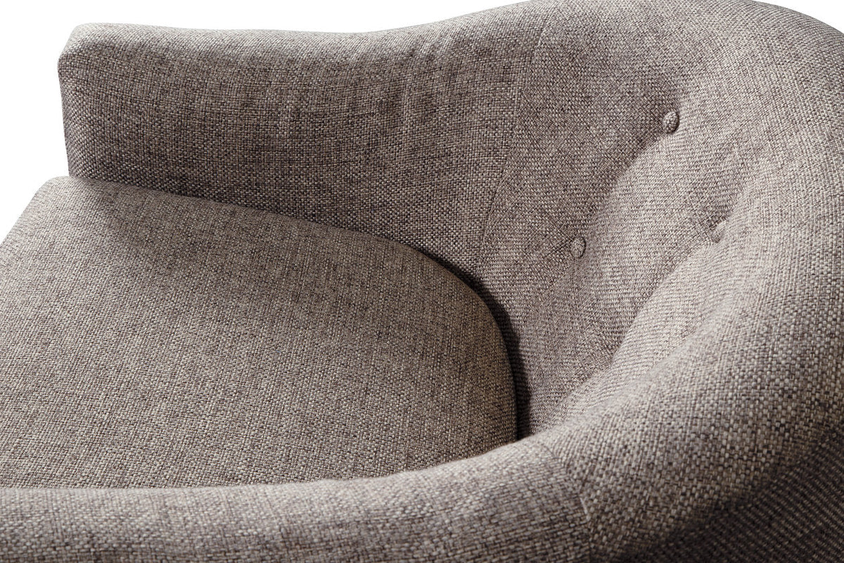 Sillón decorativo giratorio Upshur color topo