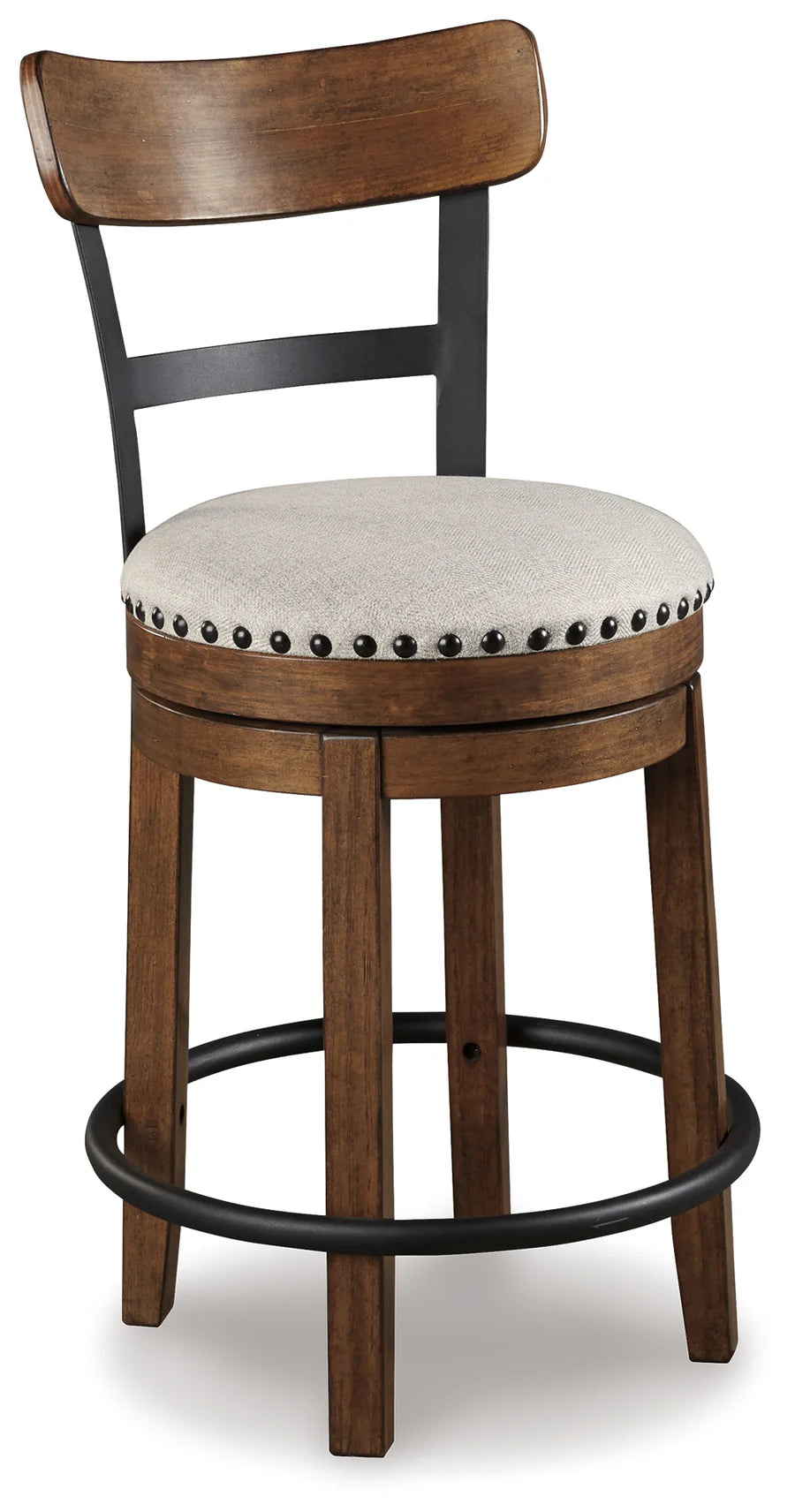 Valebeck Brown Counter Height Dining Table with 4 Barstools