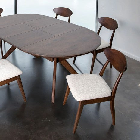 Hammel Walnut 7 Pieces Dining Table Set