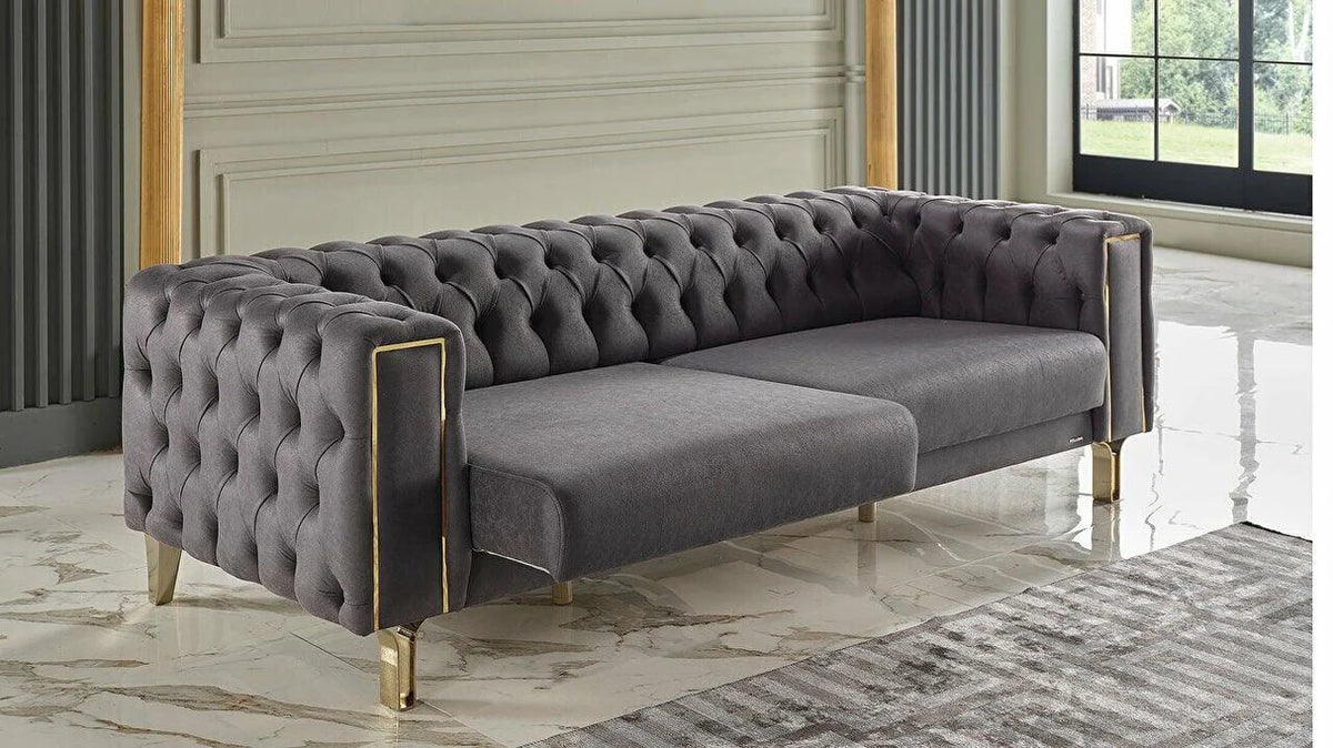 Montego Dark Anthrachite 3-Seat Sleeper Sofa