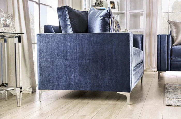 Juego de sala Jodie Satin Blue
