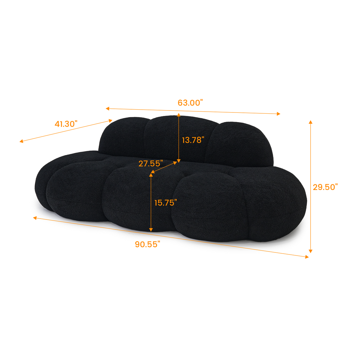 Cloud-Shaped Teddy Fleece Sofa
