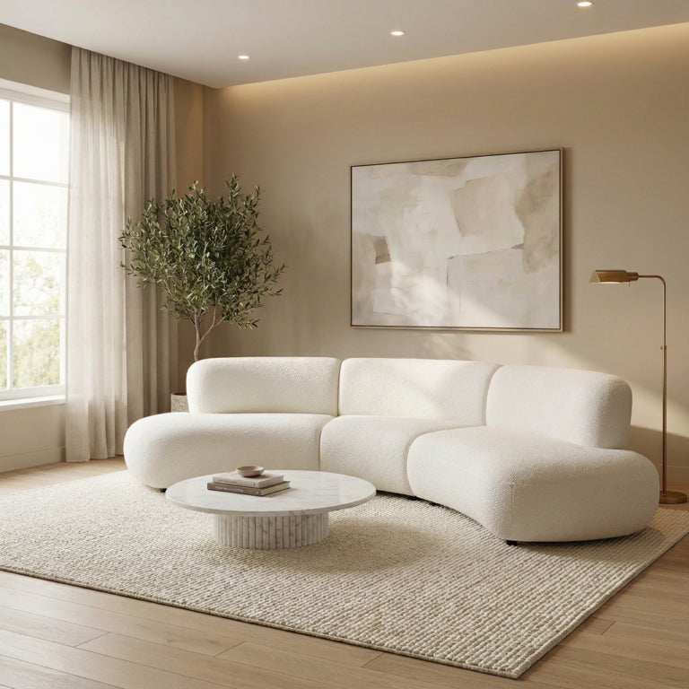 Modern Curved Modular Sectional Sofa