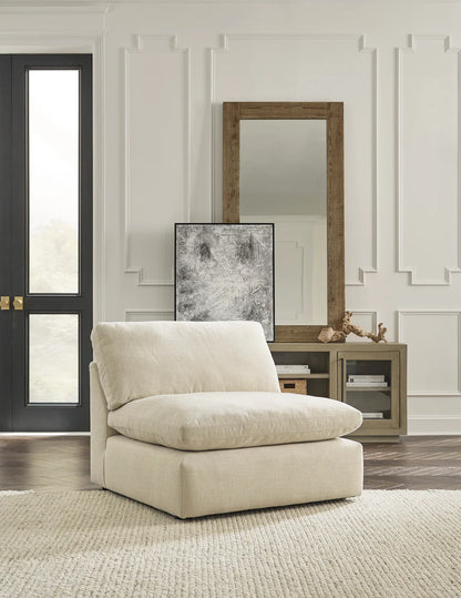 Seccional Elyza Linen LAF de 10 piezas con chaise longue